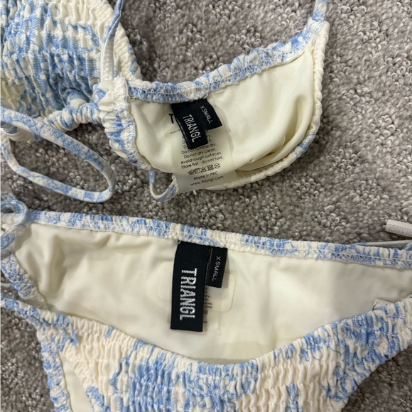 Triangl Blue and White Bikini Set - Picture 2 of 2